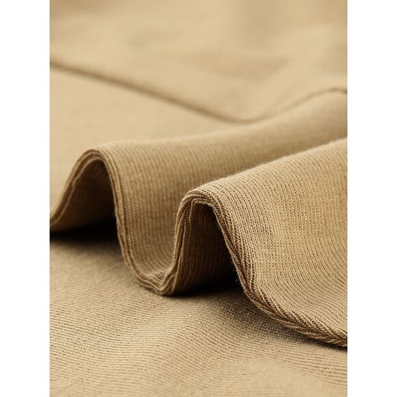 Short Sleeve Shrugs Ruched Sleeve Open Front Cropped Bolero Camel - Picture 5 of 5